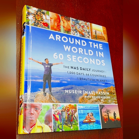 Around the world in 60 seconds the Nas Daily Journey Hardcover book - Picture 1 of 9